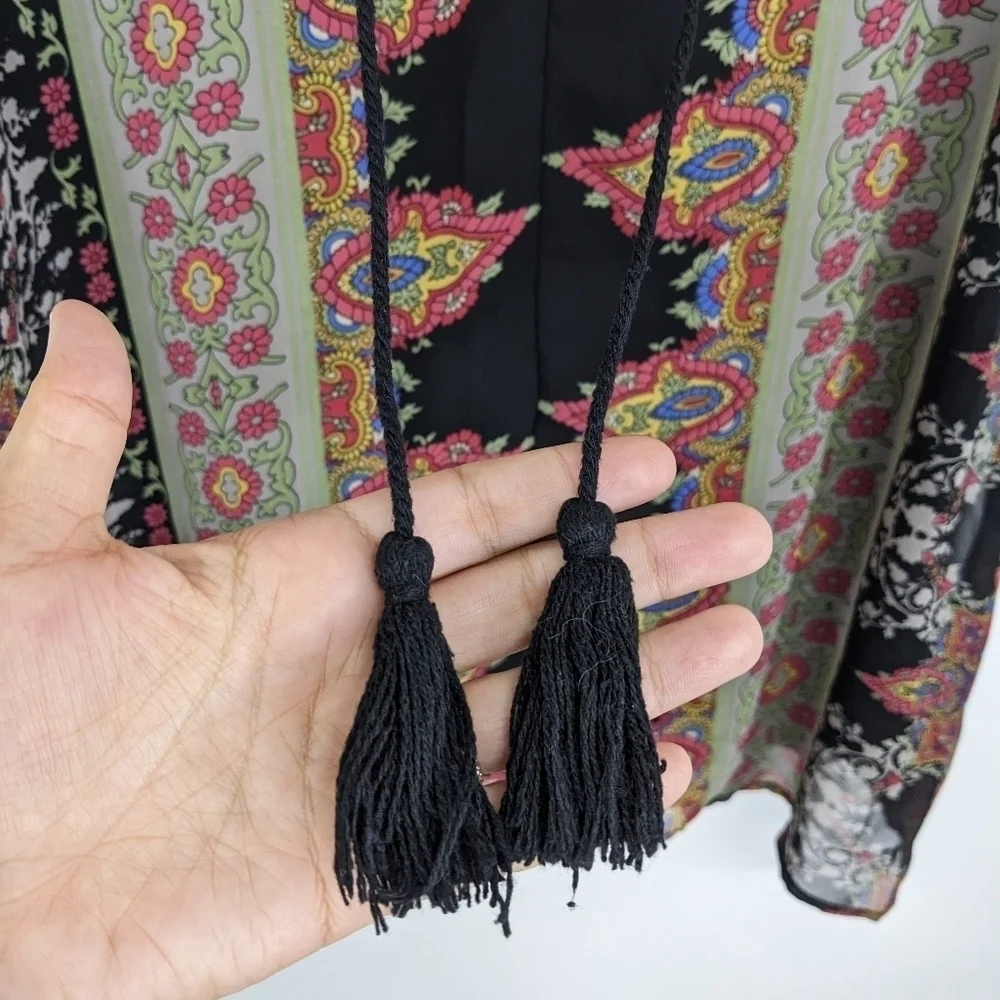 ENTRO Tassel 3/4 Sleeve Dress